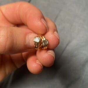 Ana Luisa Huggies. Emerald cut cubic zirconia